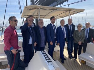 Elus du territoire sur le bateau Lucile 3