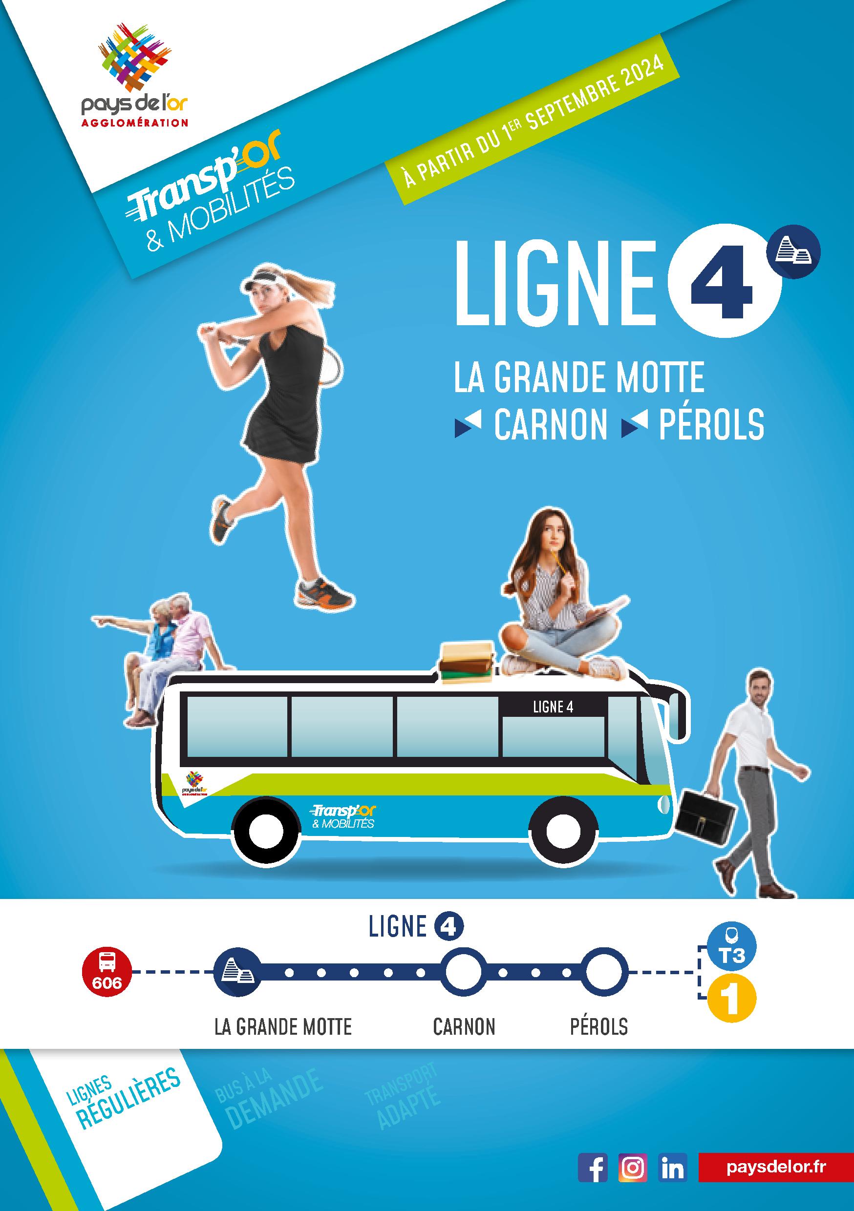 Horaires Ligne 4 (dès septembre 2024)